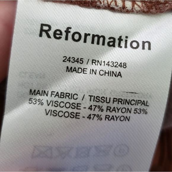 Reformation Margot Polka Dot Mini Skirt Brown Sz 12 NWT - Picture 4 of 5